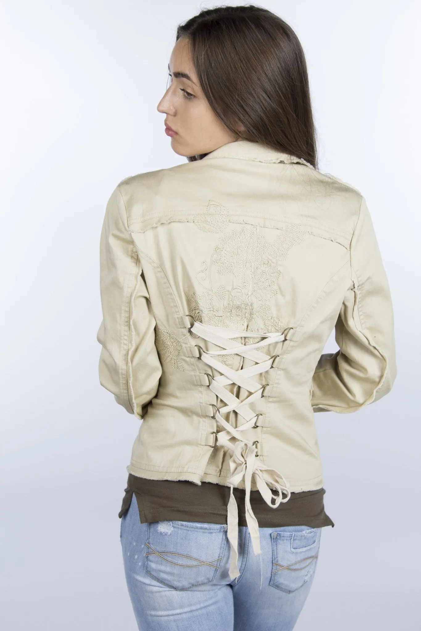 Adjustable Corset Cotton Jacket-508