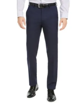 Alfani Mens Slim fit Dress Pants 36 / 34 Dark Navy Blue Solid