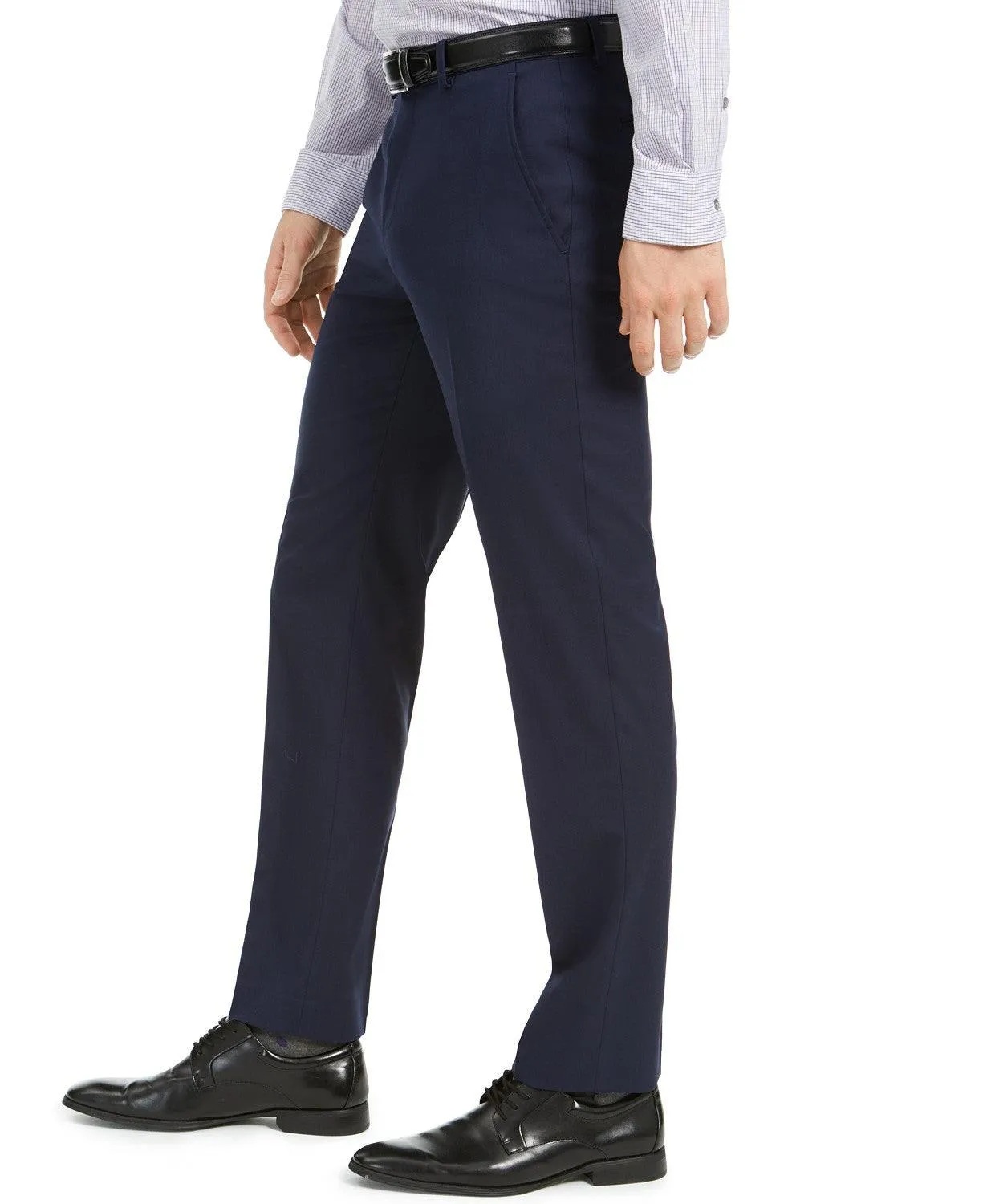 Alfani Mens Slim fit Dress Pants 36 / 34 Dark Navy Blue Solid