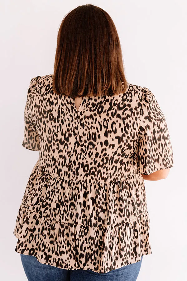 Ask Me Out Leopard Babydoll Top Curves