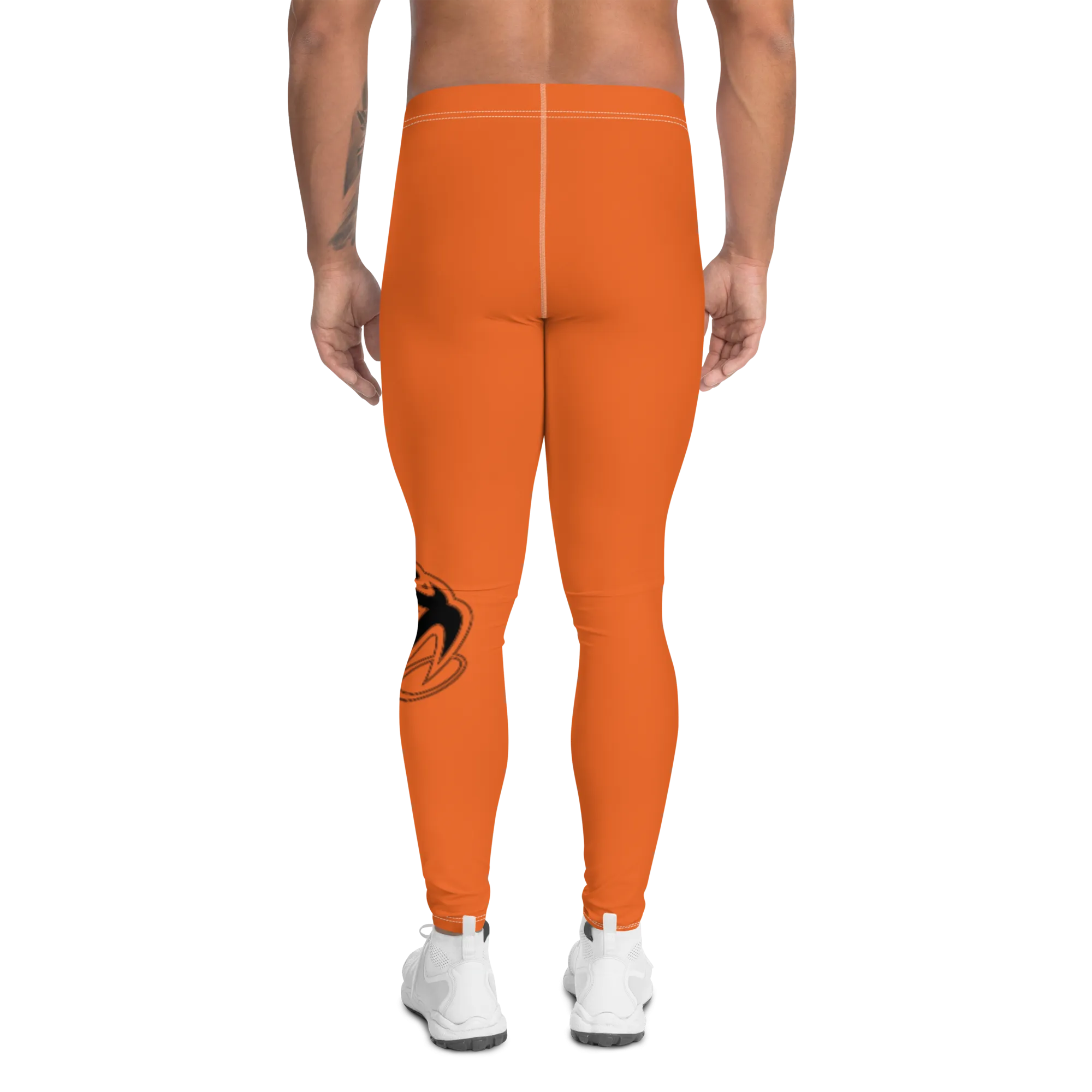 Athletic Apparatus Orange Black logo White Stitch V3 Men's Leggings