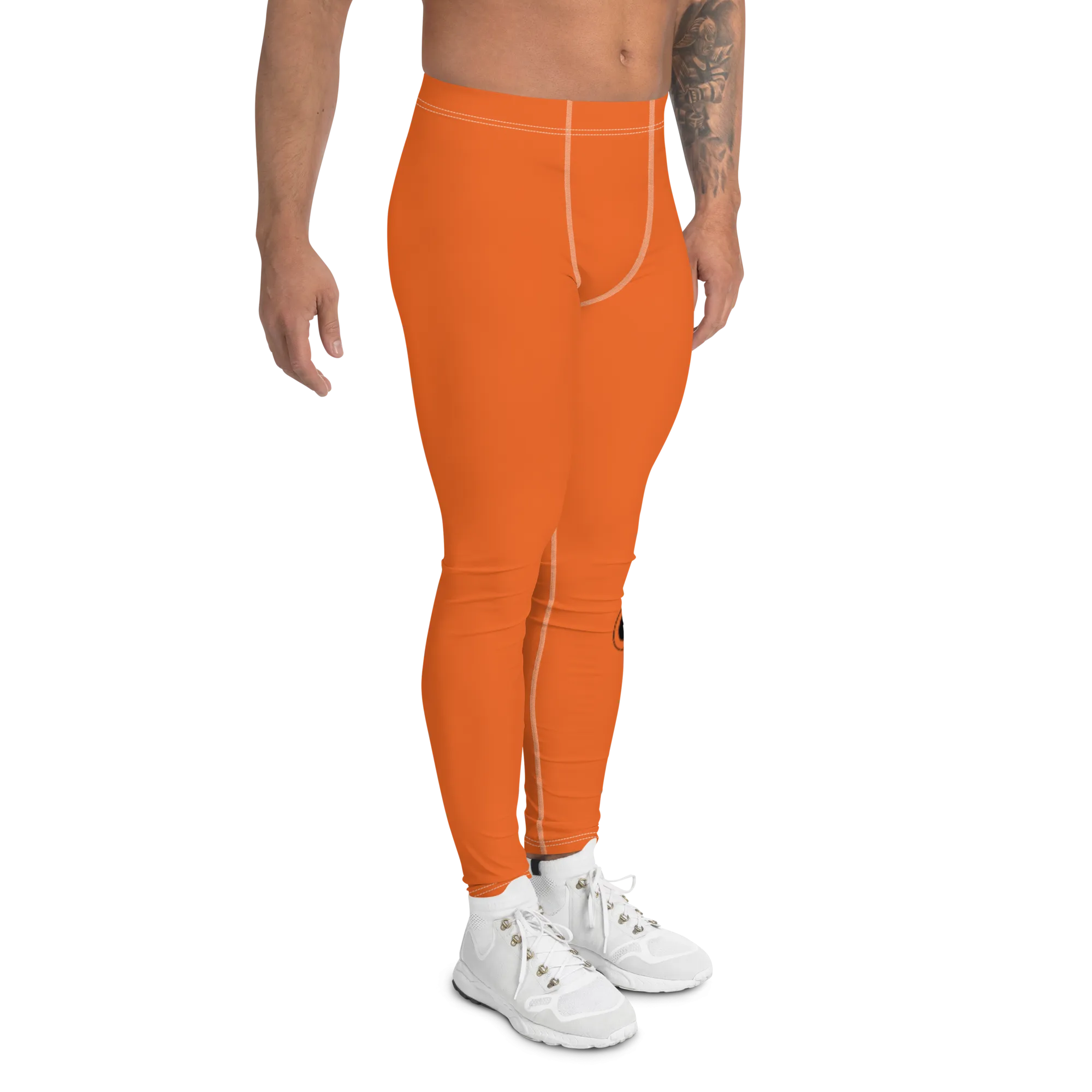 Athletic Apparatus Orange Black logo White Stitch V3 Men's Leggings