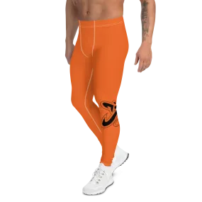 Athletic Apparatus Orange Black logo White Stitch V3 Men's Leggings