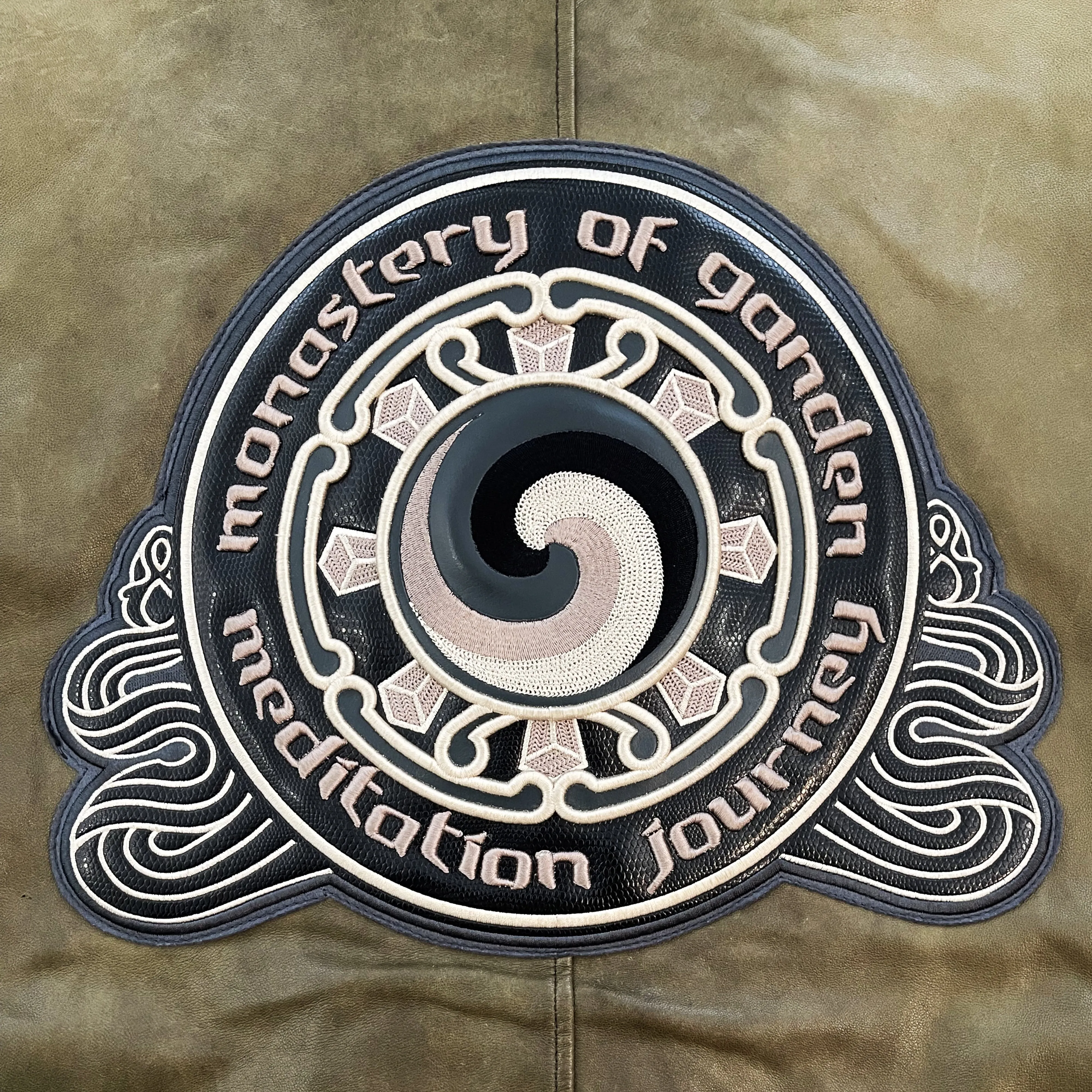 Avirex 'Meditation Journey' Leather Varsity Jacket - XL