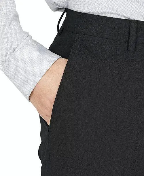 Bar Iii Mens Slim fit Dress Pants 30 / 32 Black Solid