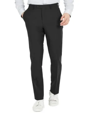 Bar Iii Mens Slim fit Dress Pants 30 / 32 Black Solid