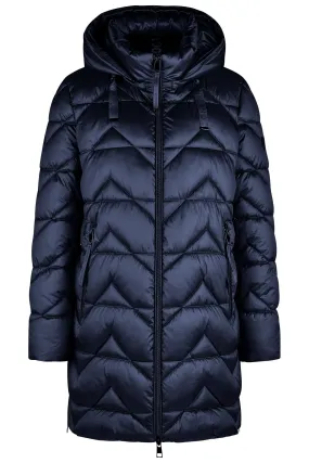 Barbara Lebek Shortcoat Navy Down Free With Hood 10450042 850