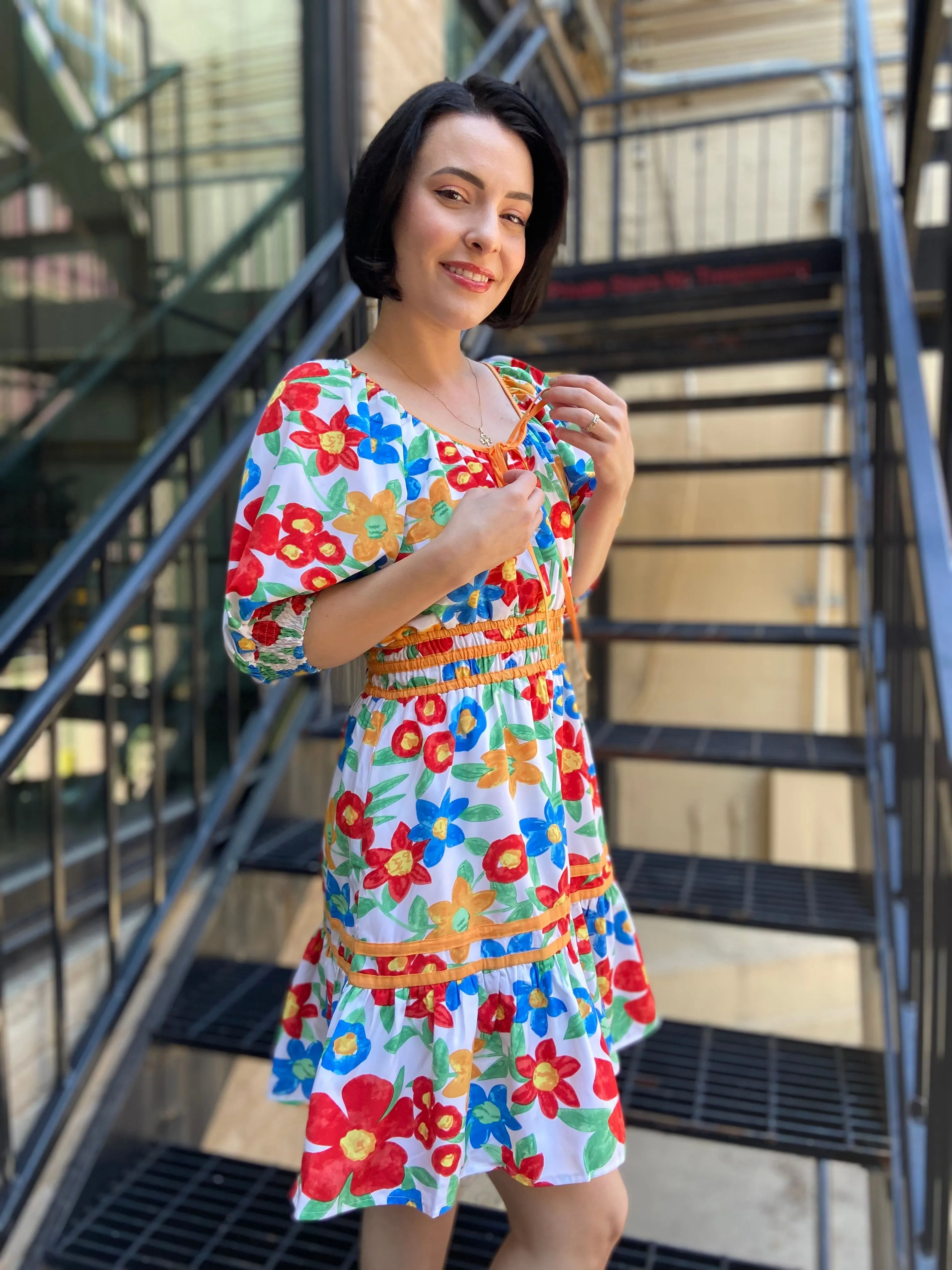 Bea Multicolor Floral Mini Dress
