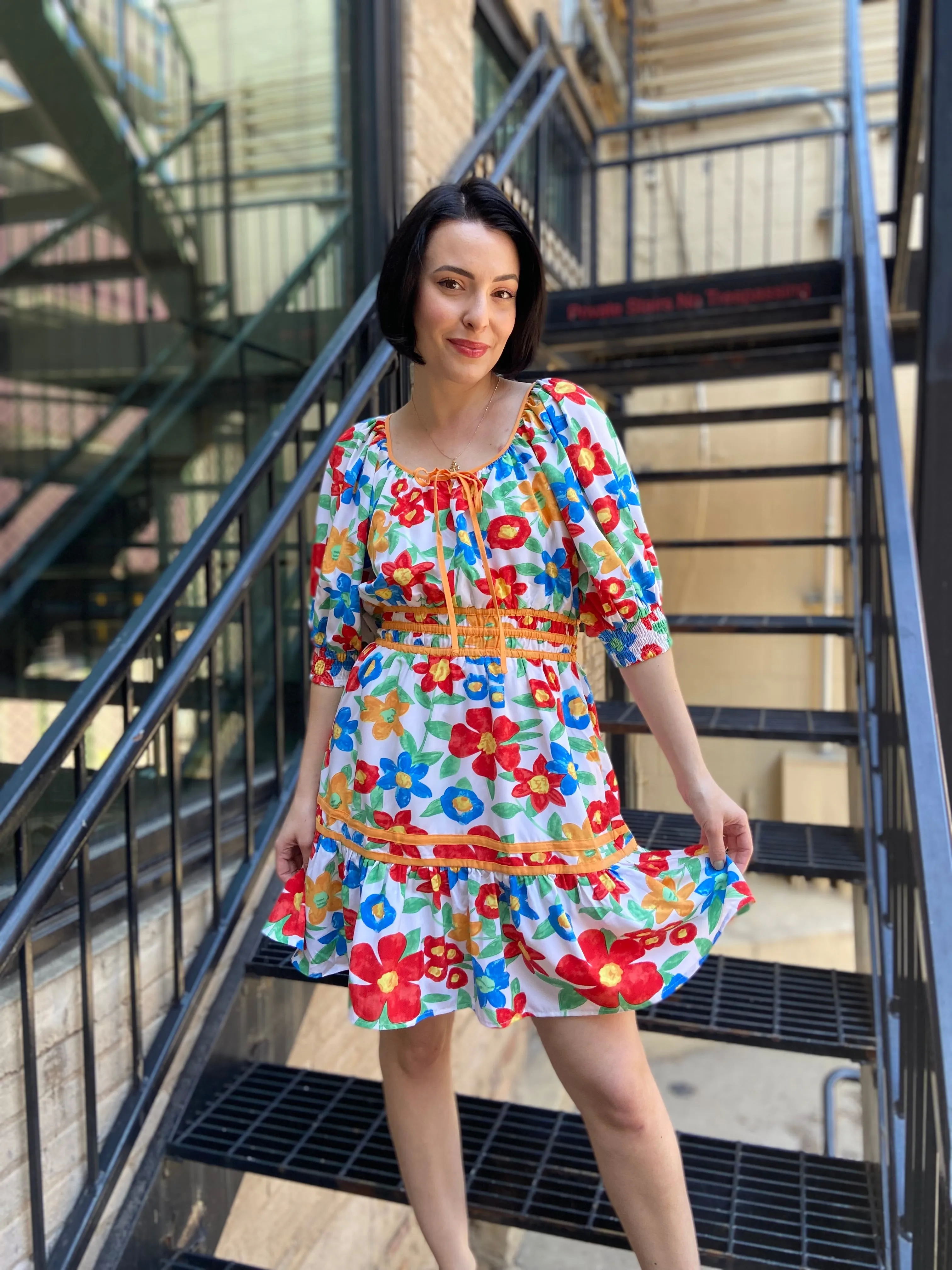 Bea Multicolor Floral Mini Dress