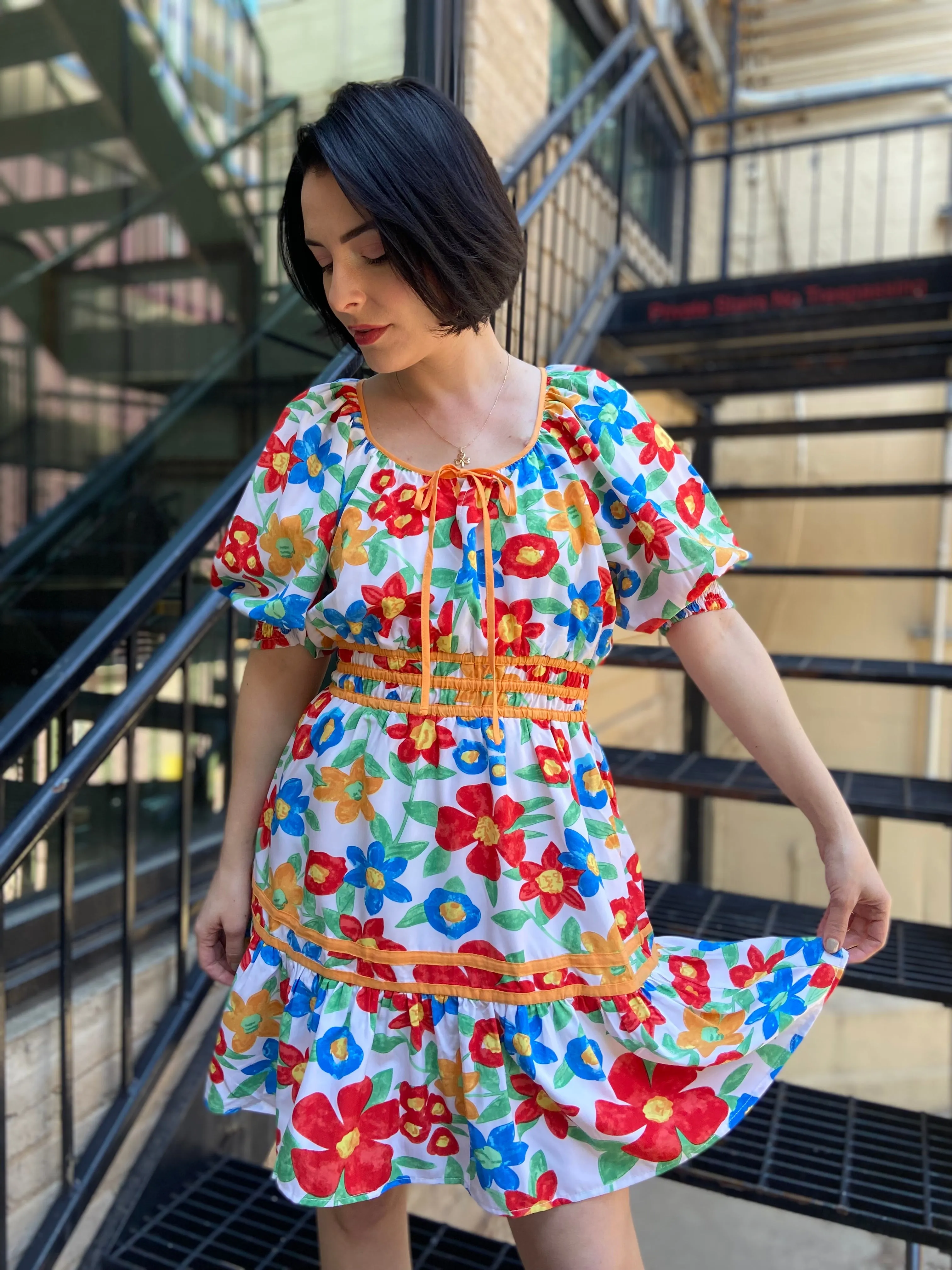 Bea Multicolor Floral Mini Dress