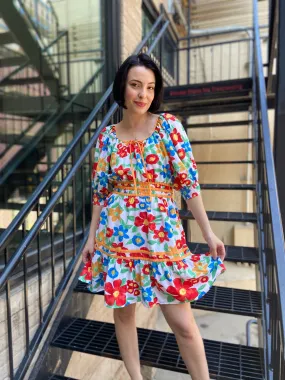 Bea Multicolor Floral Mini Dress