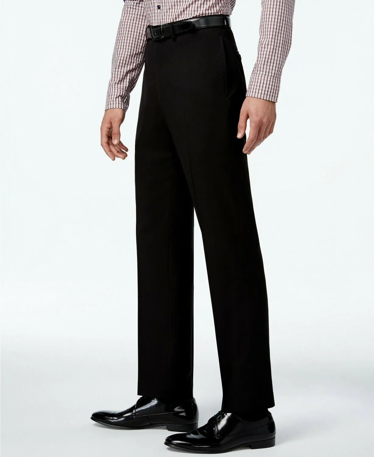Calvin Klein Mens Slim fit Dress Pants 28 / 30 Black Solid