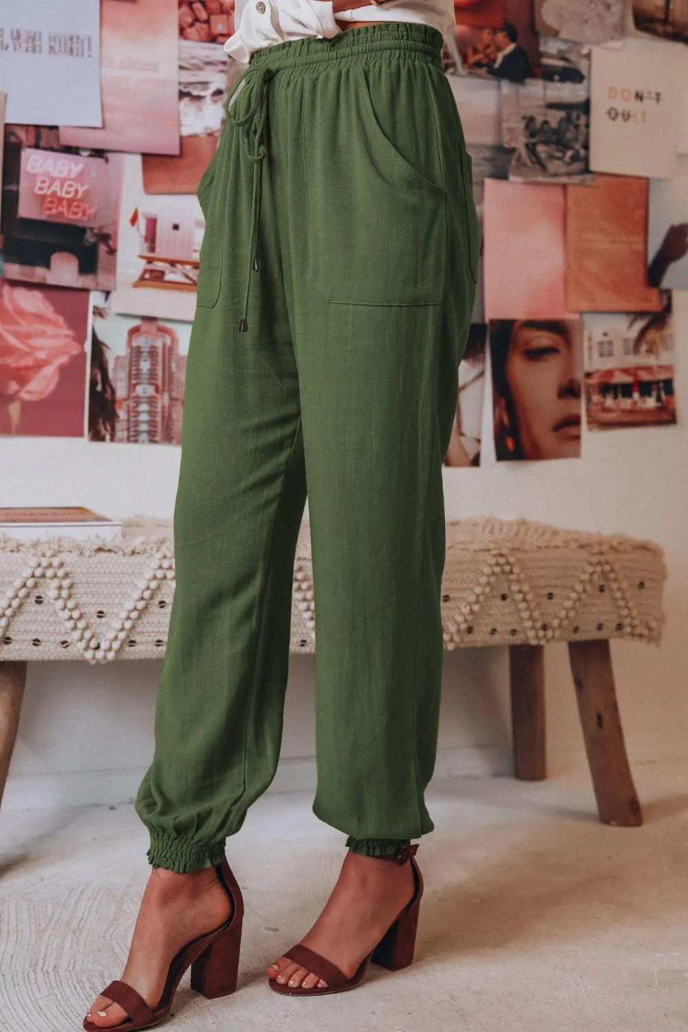 Comfy Free Tied Long Joggers with Pockets