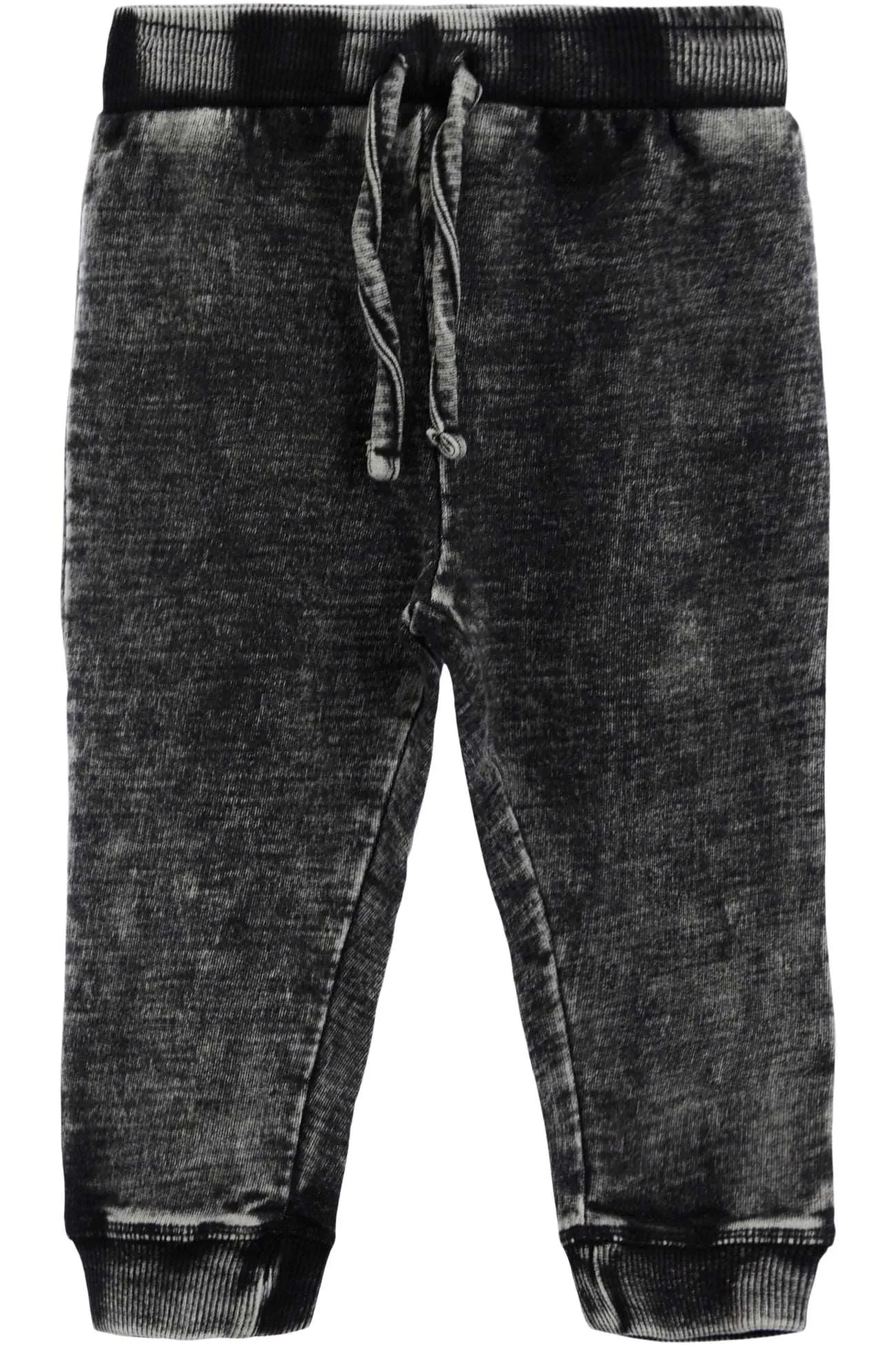 Distressed Denim Children's Jogger Pants - Black