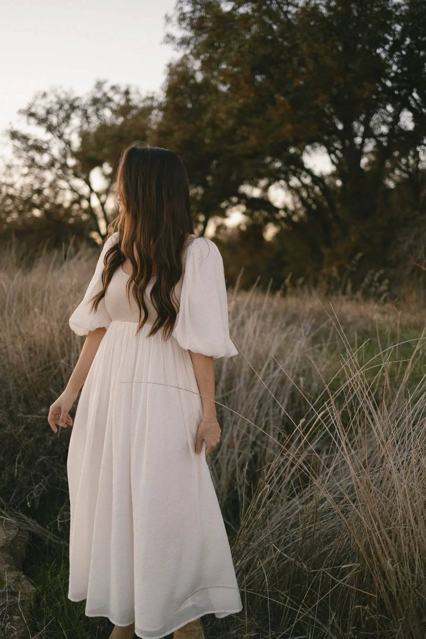 Enchanted Cream Midi Dress
