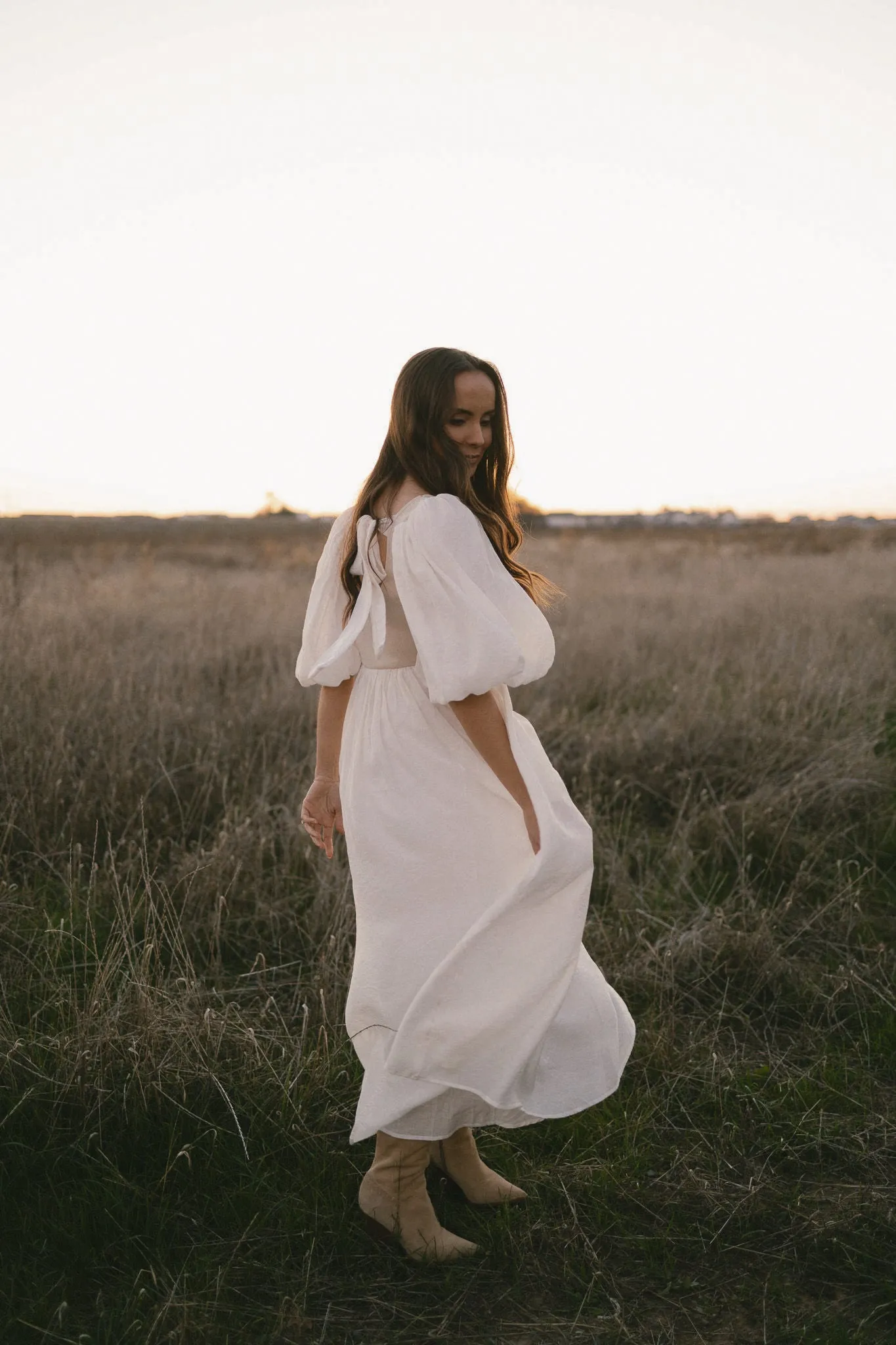 Enchanted Cream Midi Dress