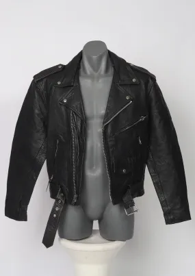 FMC Vintage Leather Motorcycle Jacket Size L