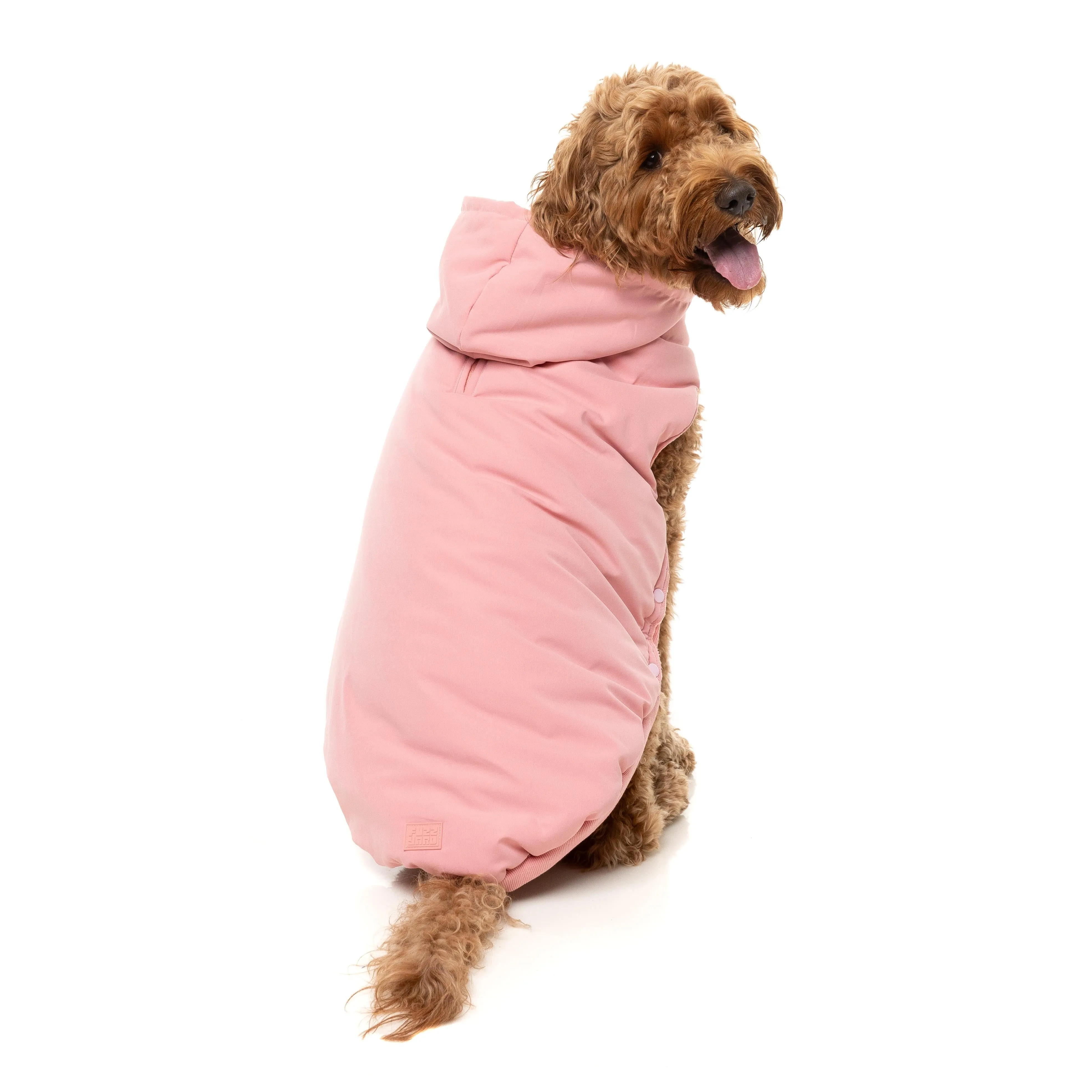 FuzzYard Dog Apparel Essential Padded Hooded Jacket Pink Size 7