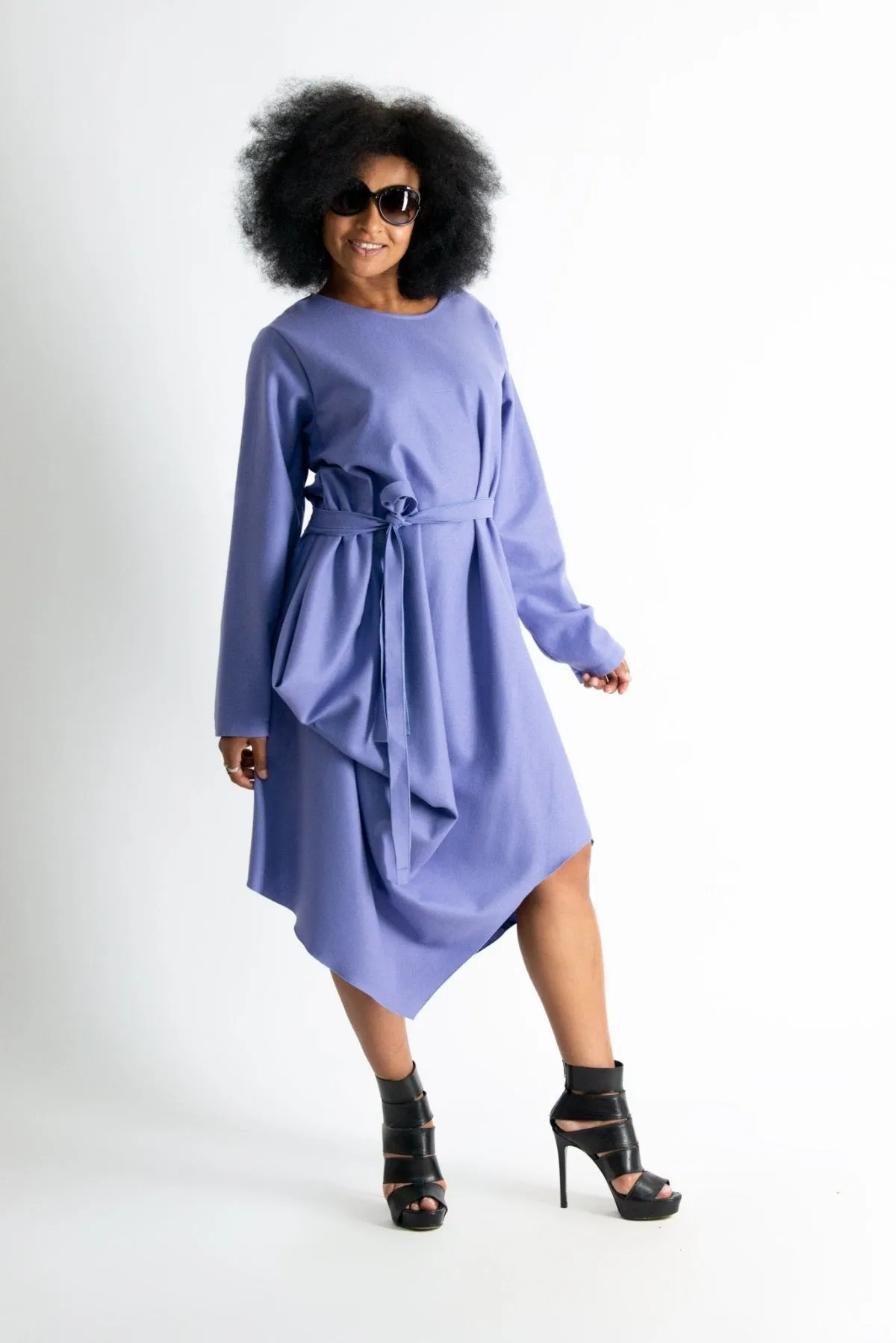 HOLLY Hot Pink Wool Cashmere Dress ON SALE