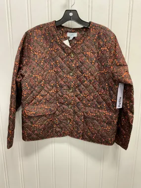 Jacket Puffer & Quilted By Croft And Barrow In Black & Orange, Size:22Womens
