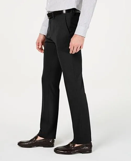 Kenneth Cole Reaction Mens Skinny fit Dress Pants 34 / 30 Black Solid Stretch