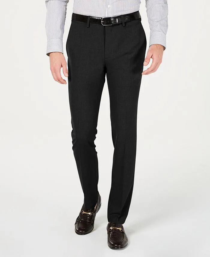 Kenneth Cole Reaction Mens Skinny fit Dress Pants 36 / 30 Black Solid