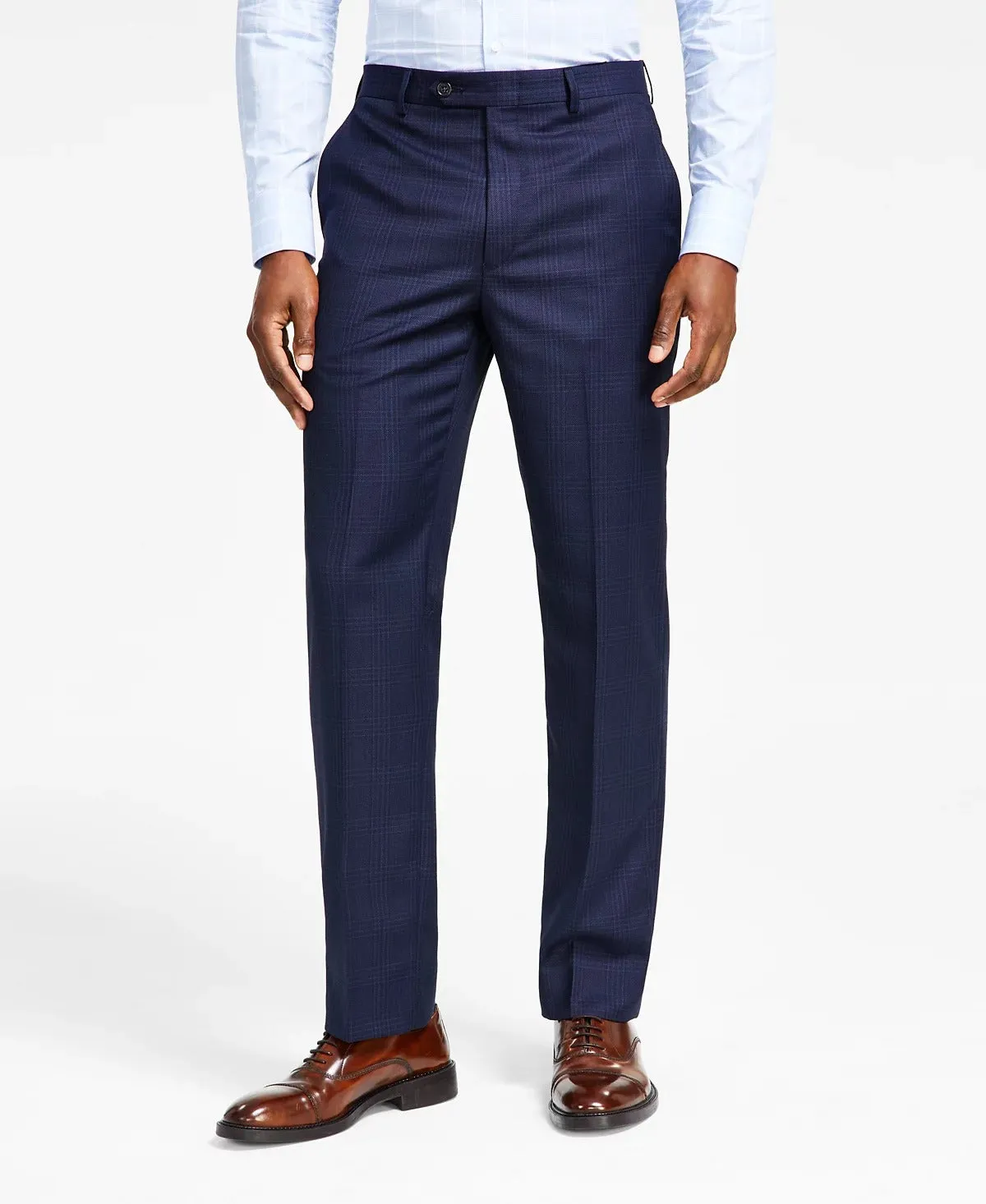 Lauren Ralph Lauren Mens Regular fit Dress Pants 36 / 32 Blue Plaid Stretch