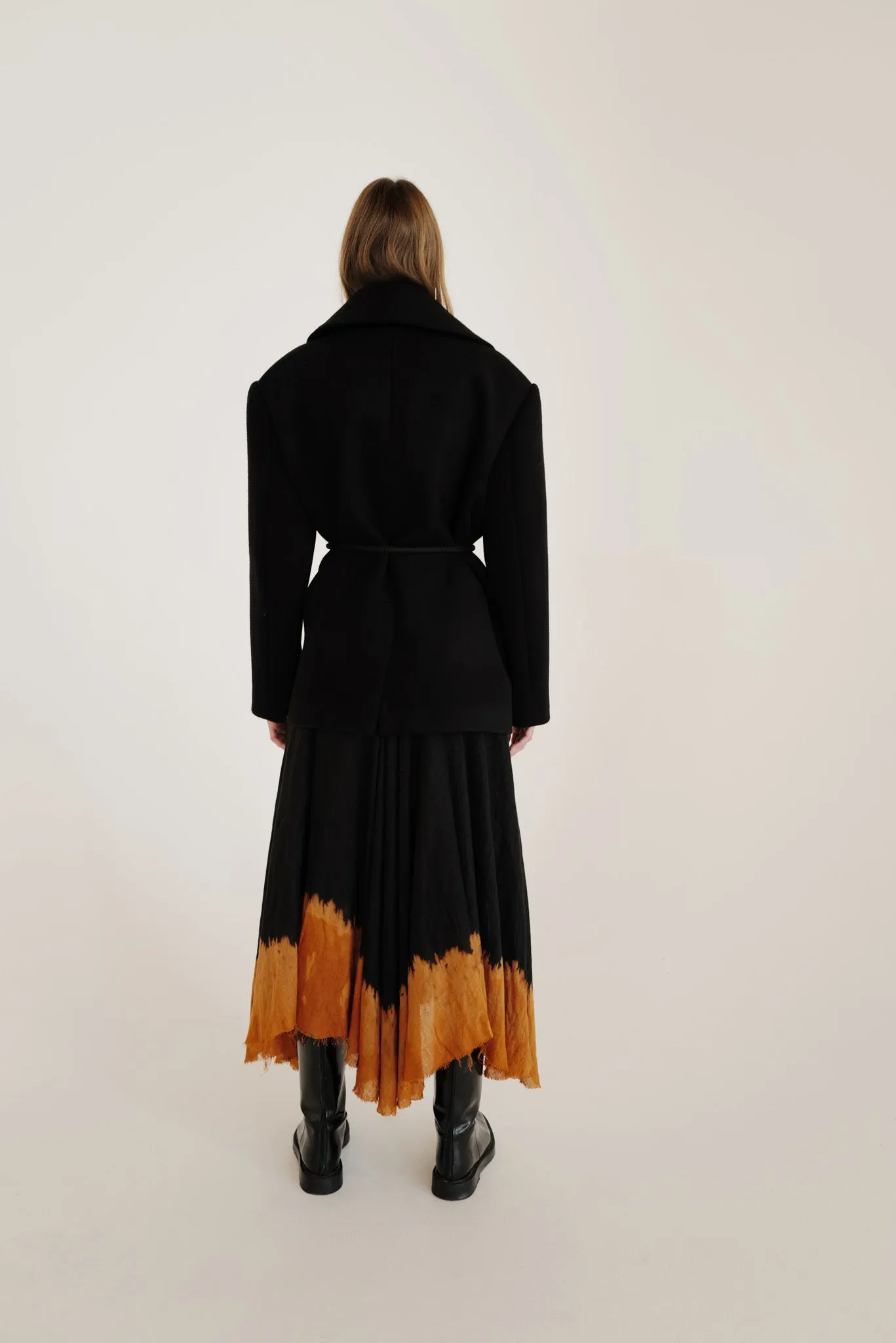 Linen Batik  Midi Skirt VOLCANO FW24