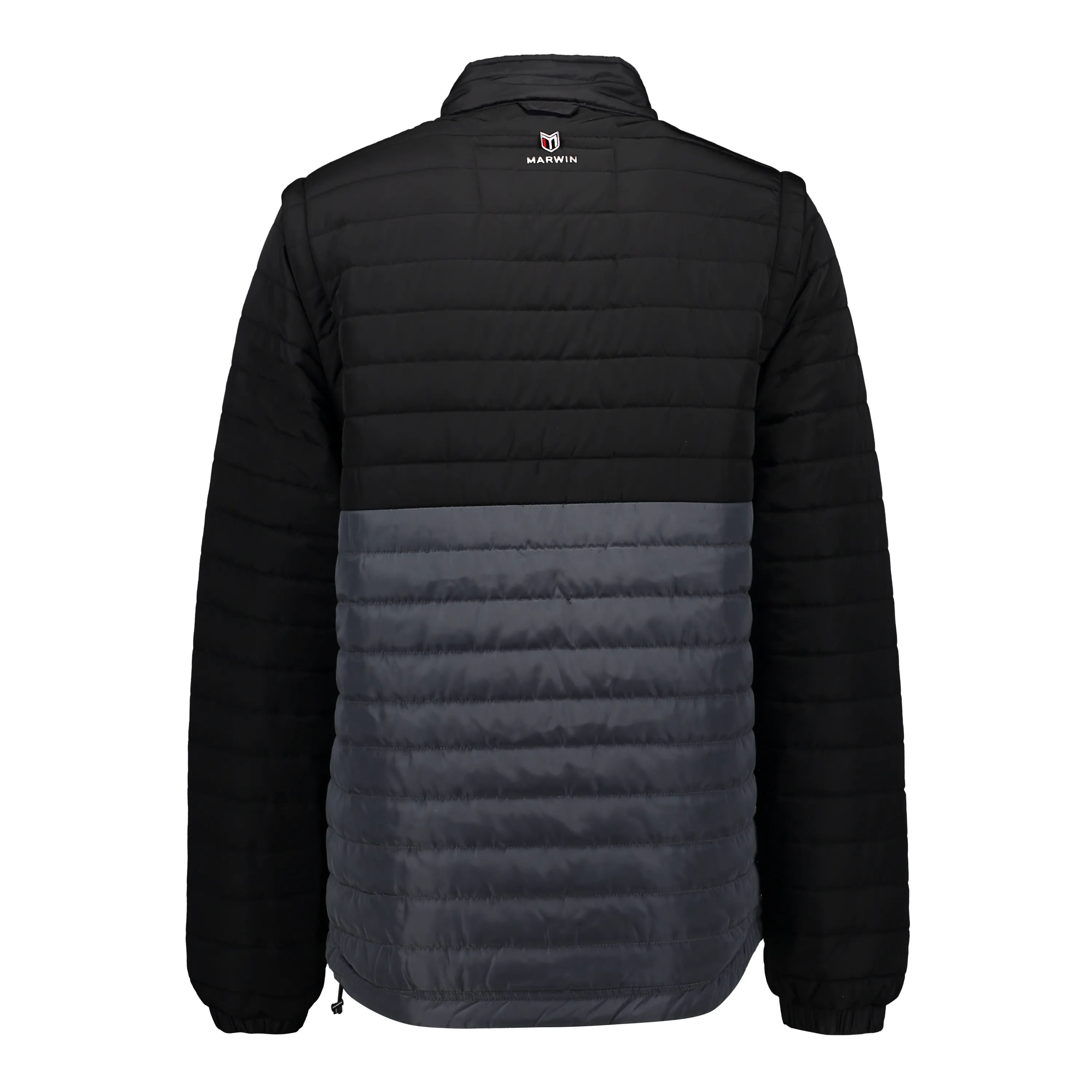Marwin Sports Puffer Men's Jacket Removable Arms - Black/Grey