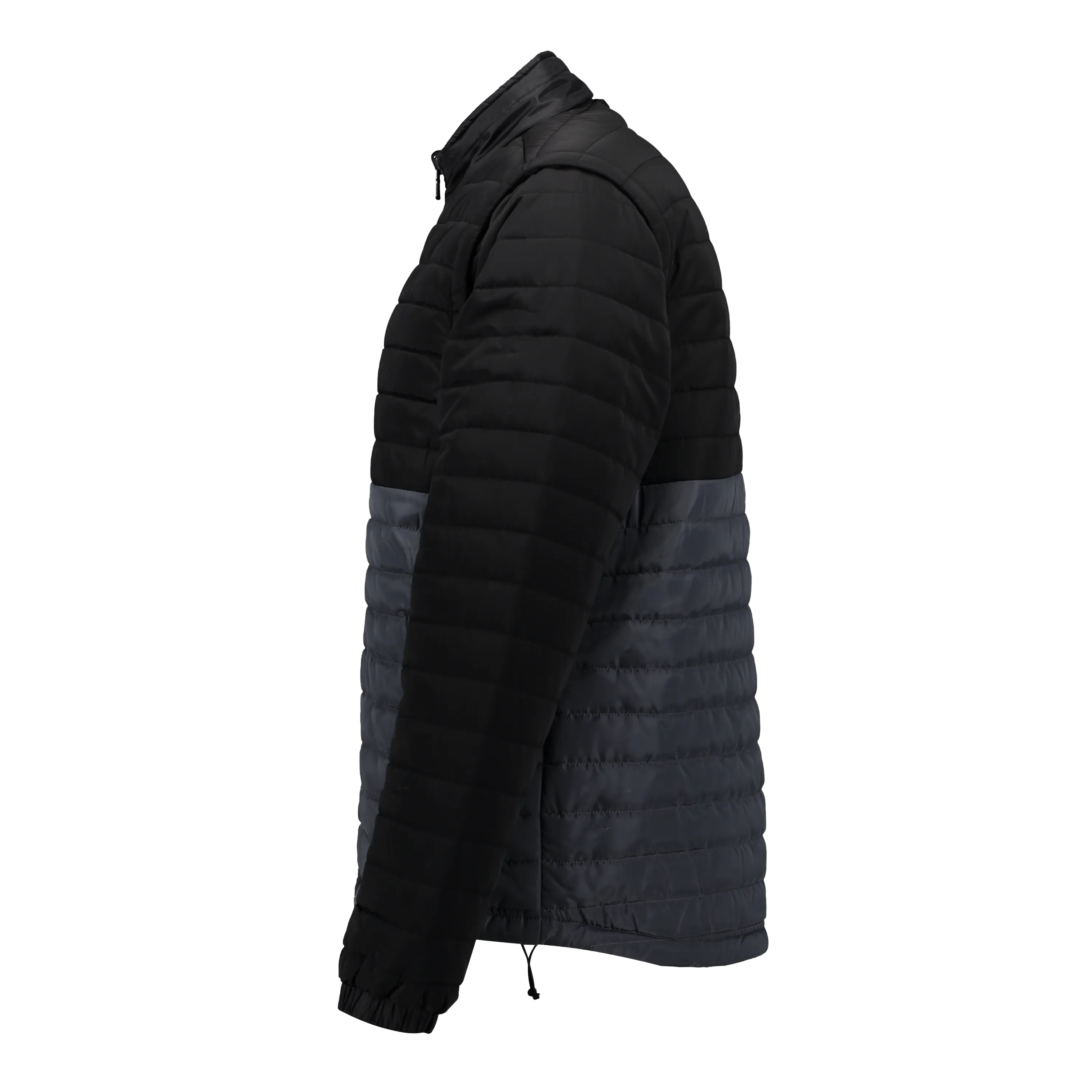 Marwin Sports Puffer Men's Jacket Removable Arms - Black/Grey