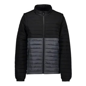 Marwin Sports Puffer Men's Jacket Removable Arms - Black/Grey