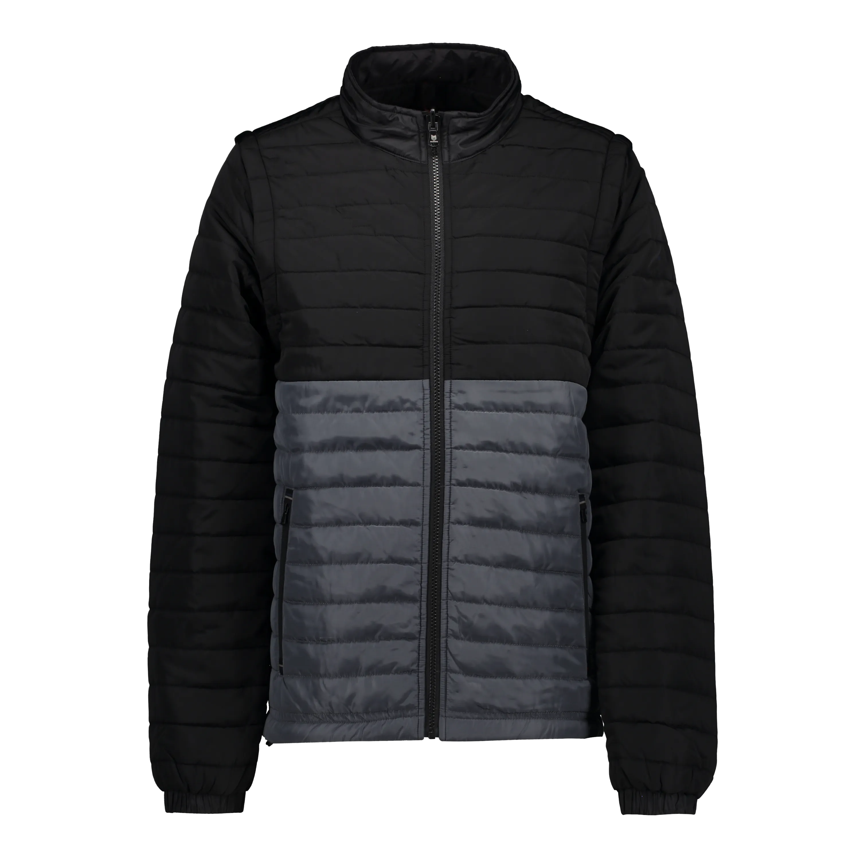Marwin Sports Puffer Men's Jacket Removable Arms - Black/Grey