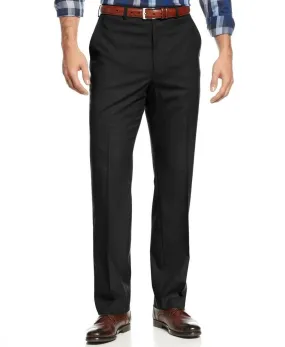 Michael Kors Men's Dress Pants 38 x 32 Black Solid Classic-Fit Stretch