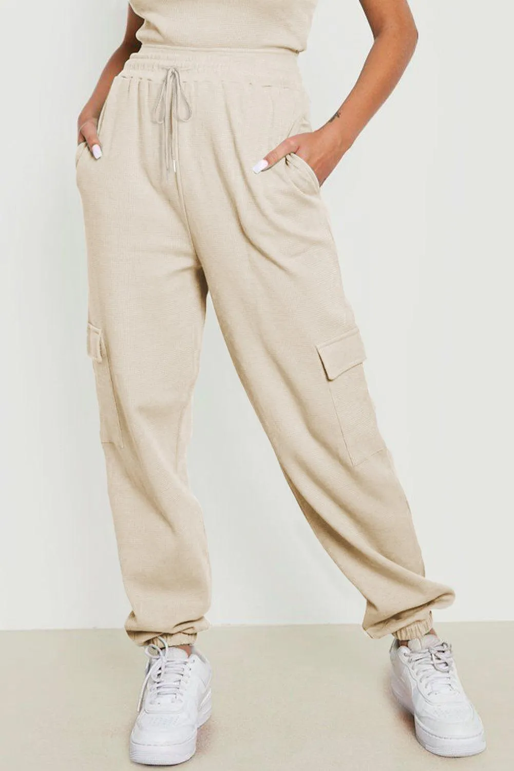 Modern Style Drawstring Cargo Joggers