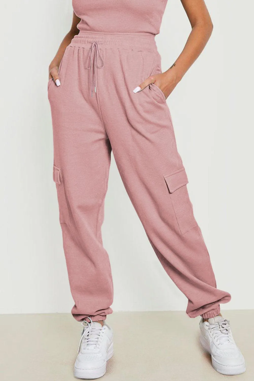 Modern Style Drawstring Cargo Joggers