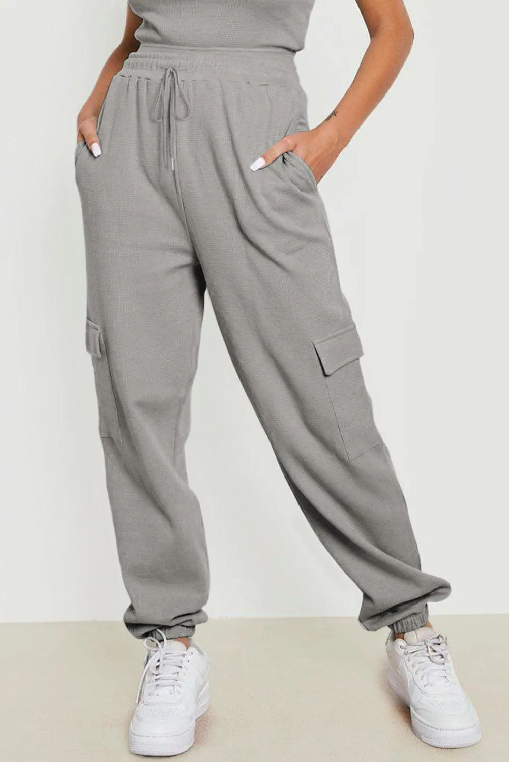 Modern Style Drawstring Cargo Joggers