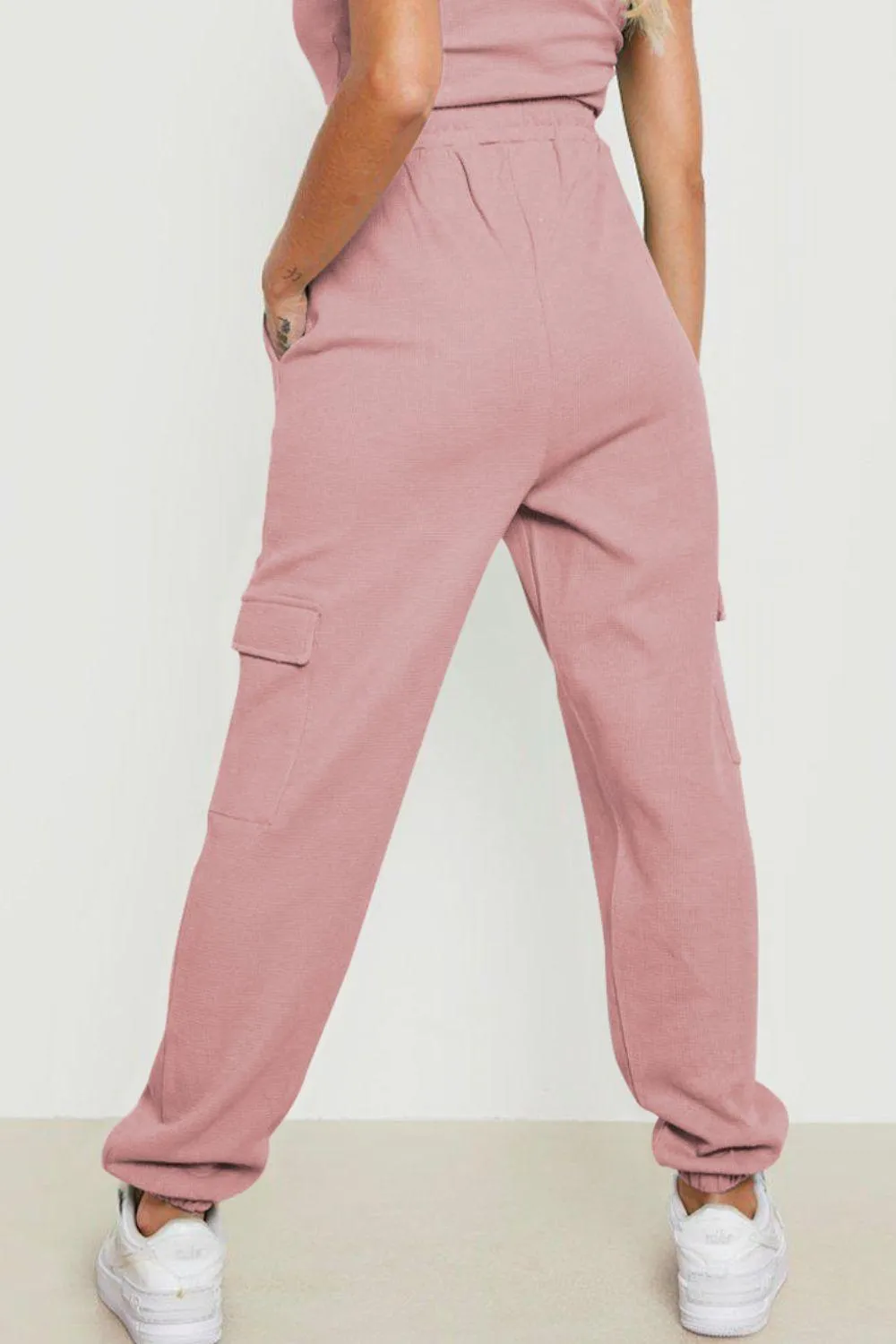 Modern Style Drawstring Cargo Joggers