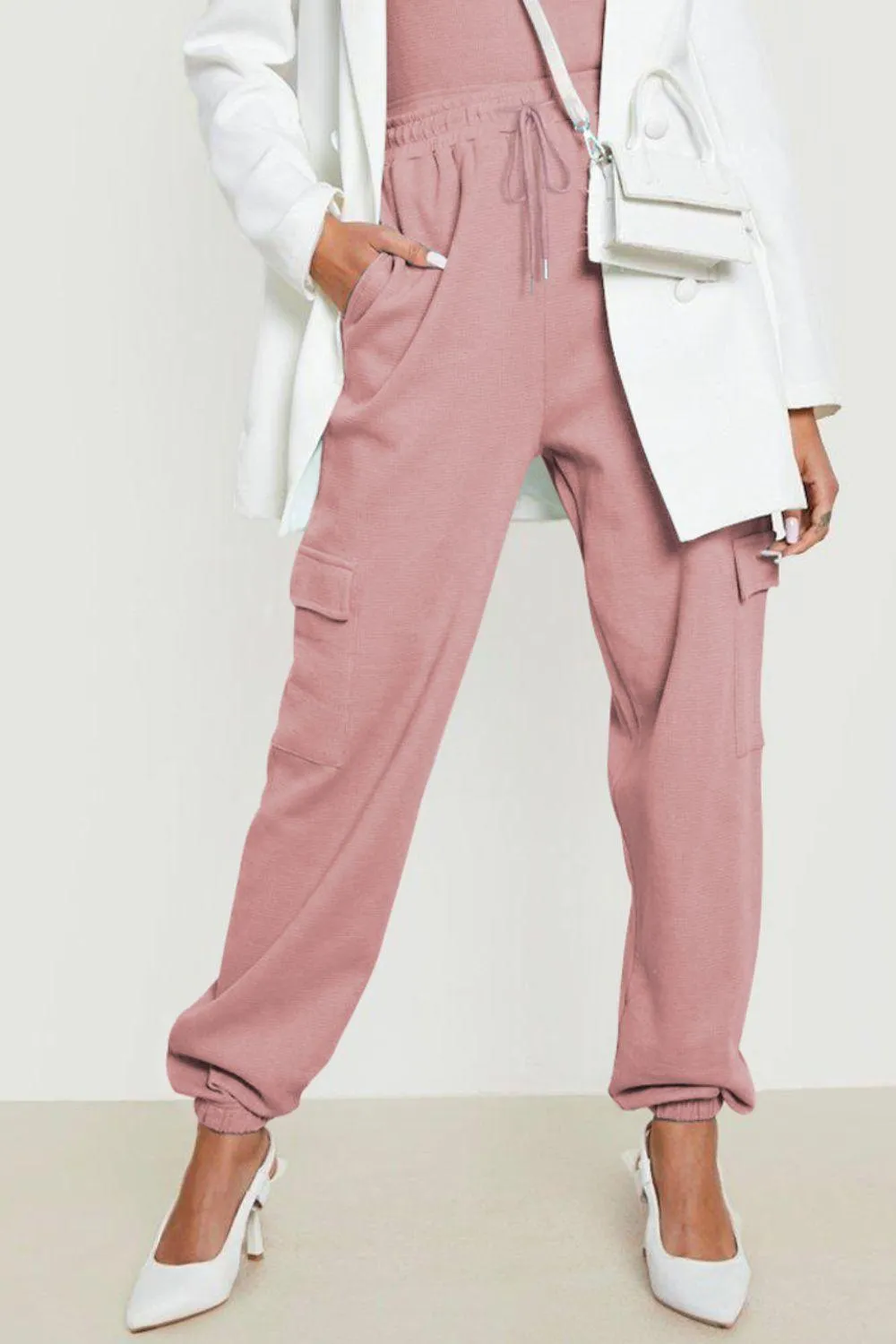 Modern Style Drawstring Cargo Joggers