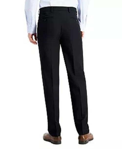 Nautica Mens Slim fit Dress Pants 38 / 32 Black Solid