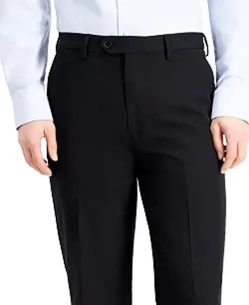 Nautica Mens Slim fit Dress Pants 38 / 32 Black Solid