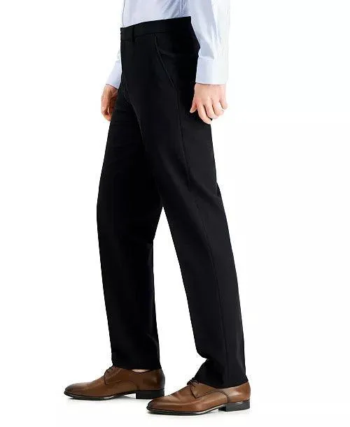Nautica Mens Slim fit Dress Pants 38 / 32 Black Solid