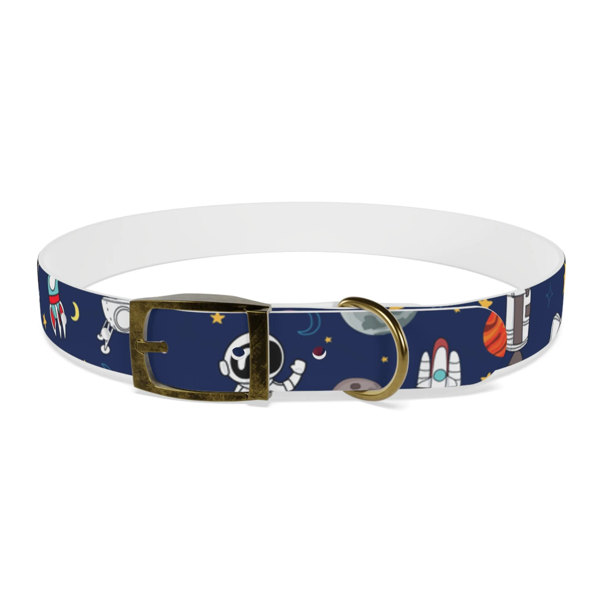 Out Of This World Space Print Hypoallergenic Dog Collar -Choose Size and Buckle Finish