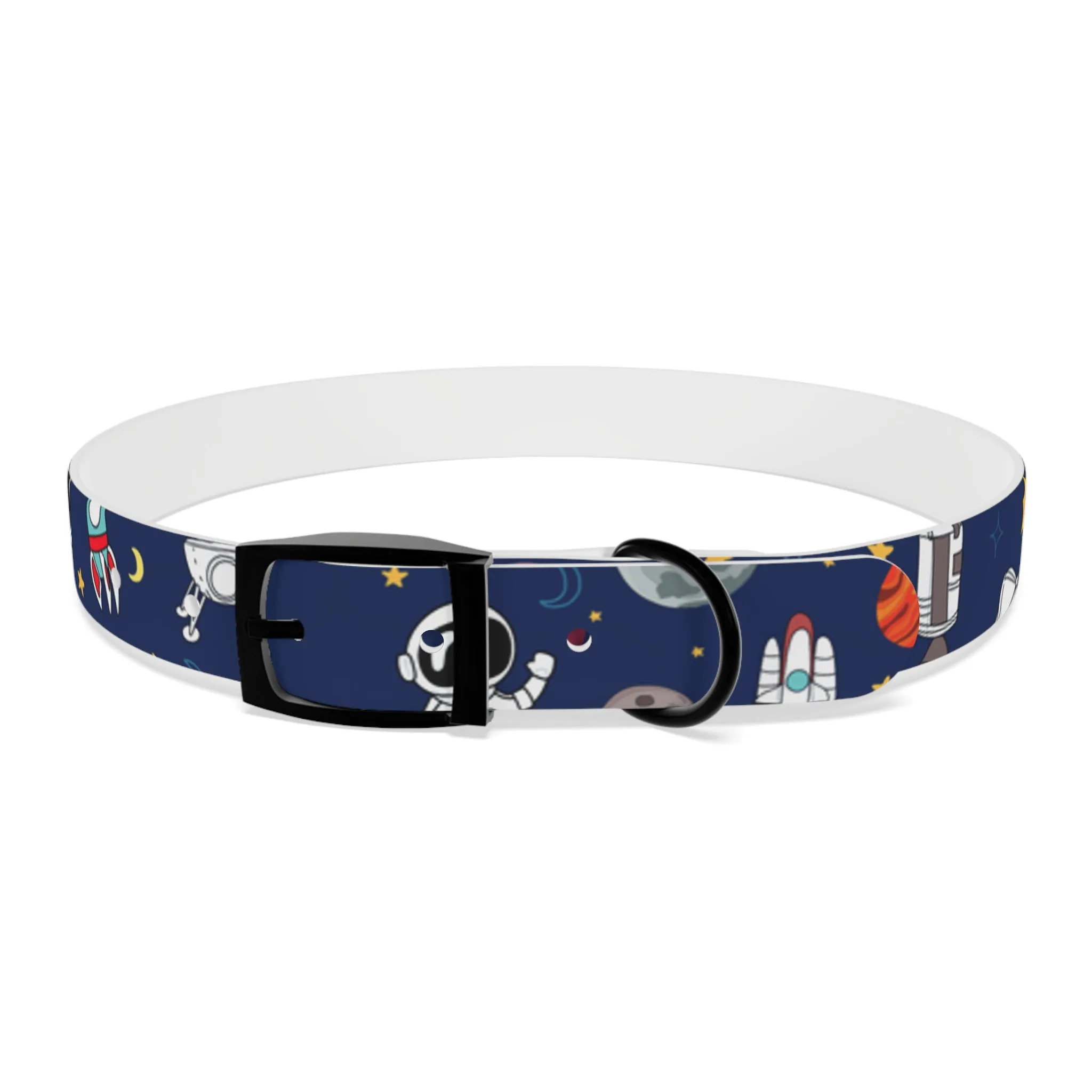 Out Of This World Space Print Hypoallergenic Dog Collar -Choose Size and Buckle Finish