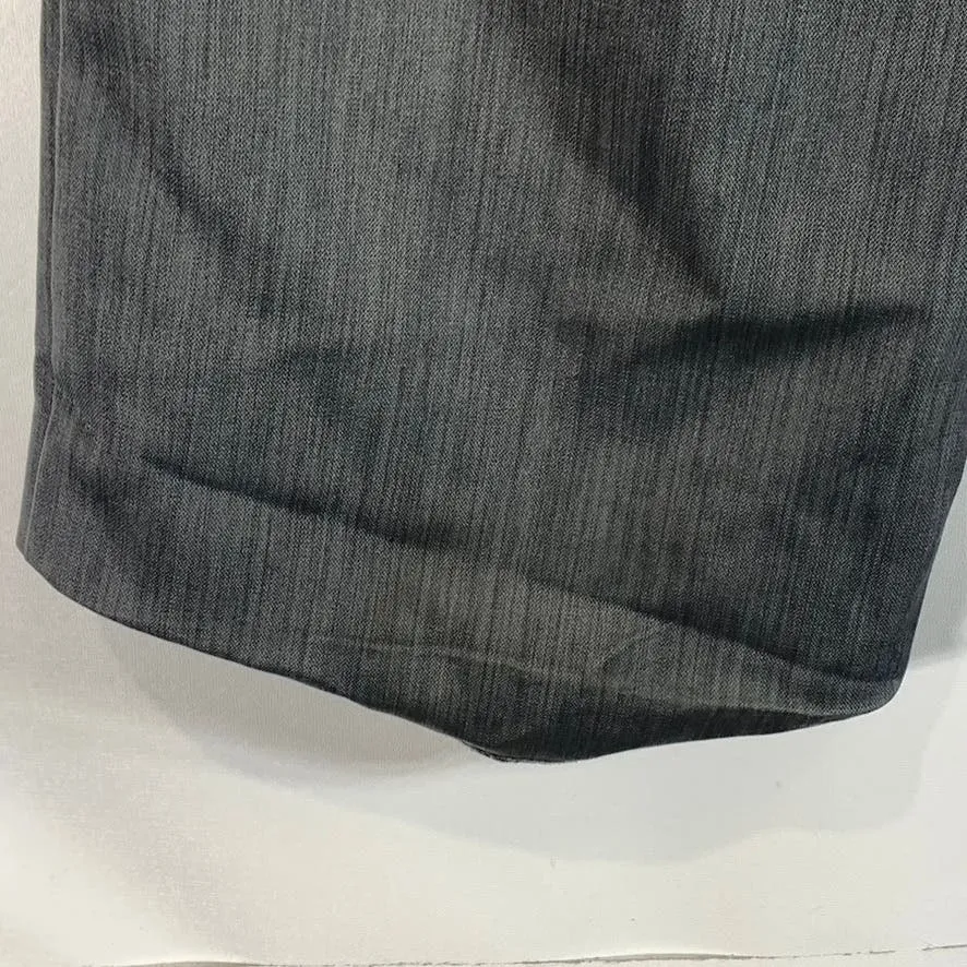PERRY ELLIS PORTFOLIO Men's Gray Sharkskin Flat Front Dress Pants SZ 32X32