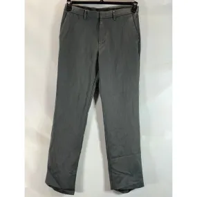 PERRY ELLIS PORTFOLIO Men's Gray Sharkskin Flat Front Dress Pants SZ 32X32
