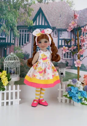 Pooh & Piglet - dress with shoes for Ruby Red Fashion Friends doll