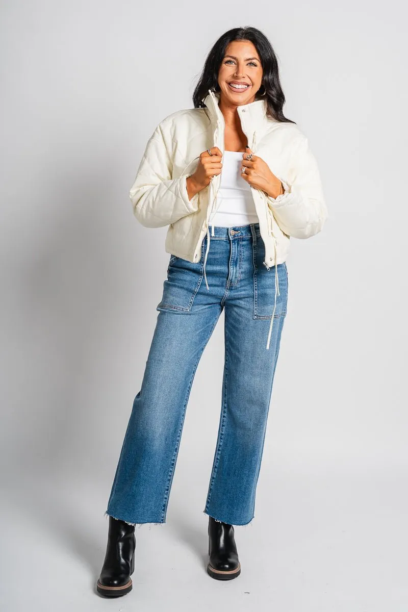 Puffer jacket ivory
