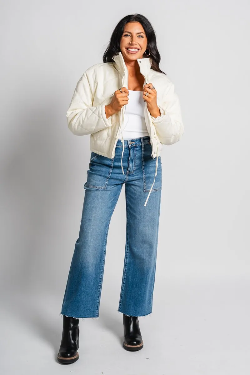 Puffer jacket ivory