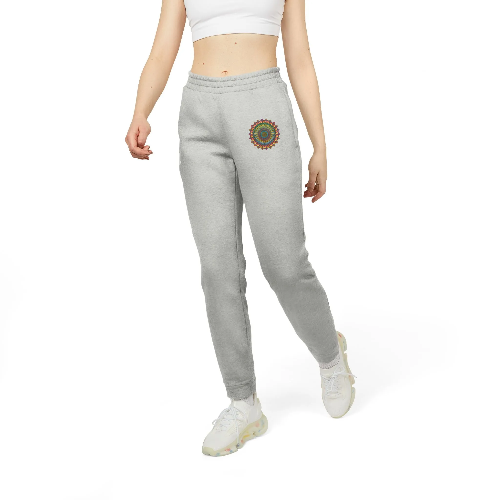 Rainbow Mandala Adidas Fleece Joggers