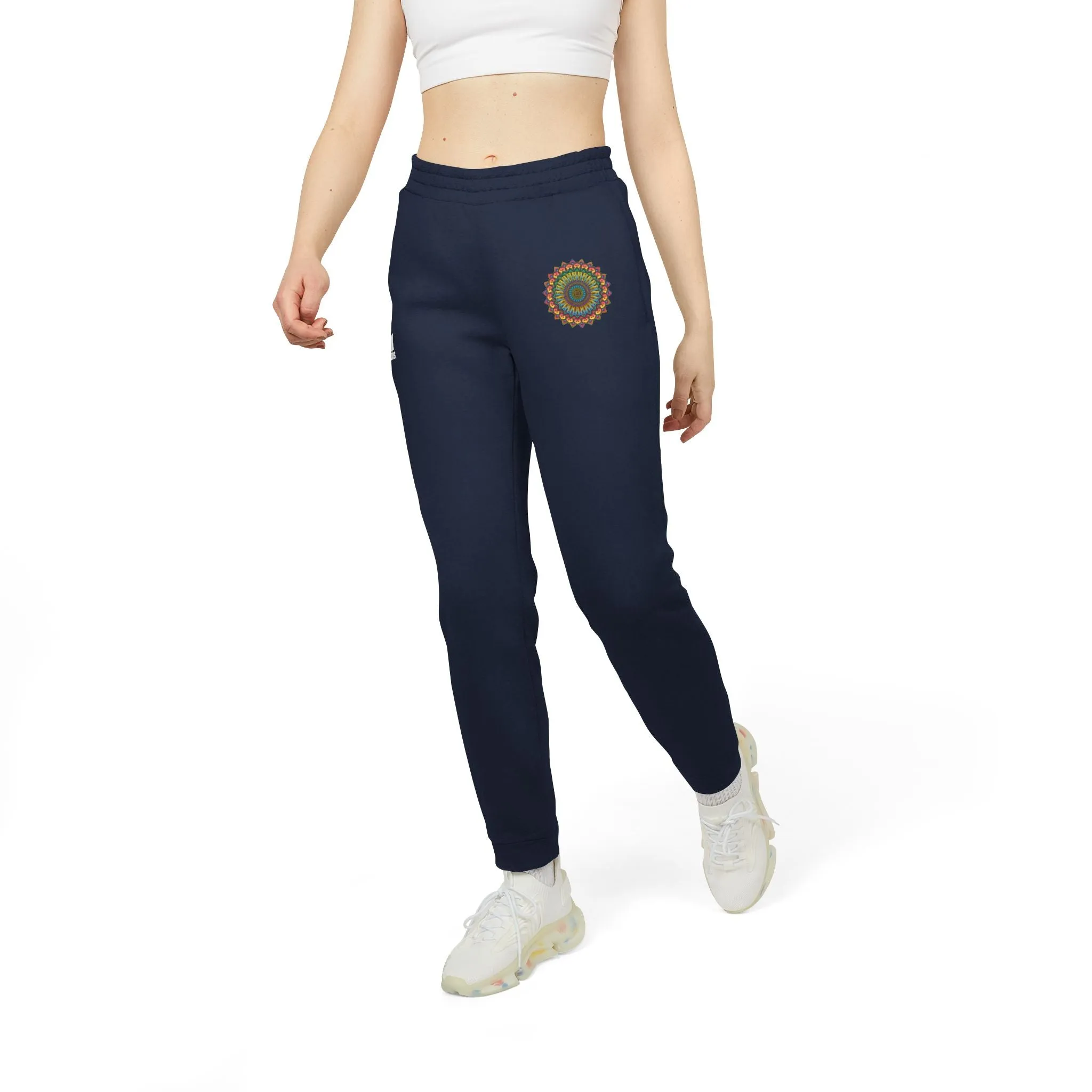 Rainbow Mandala Adidas Fleece Joggers